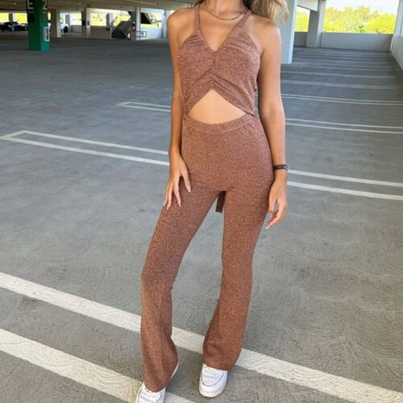 Dancing Queen Sparkle Bronze Jumpsuit - Picture 4 of 4